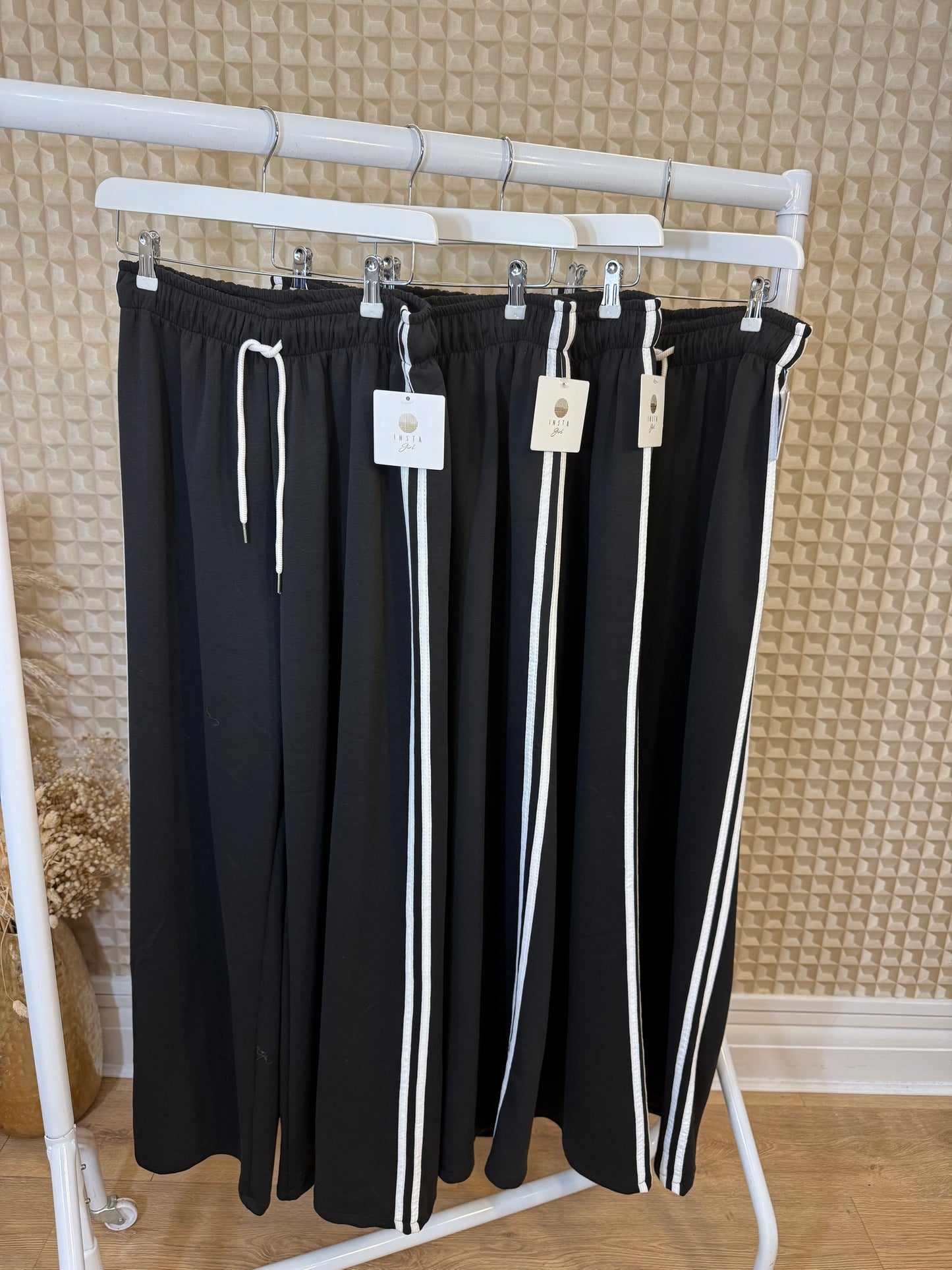 Black 2 Stripe Jogger