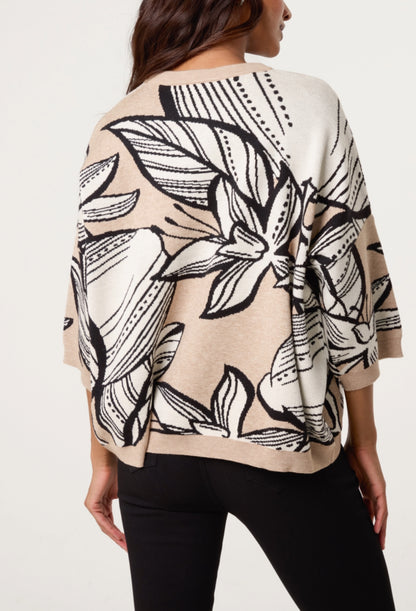 Leaf & Flower Knit Jumper