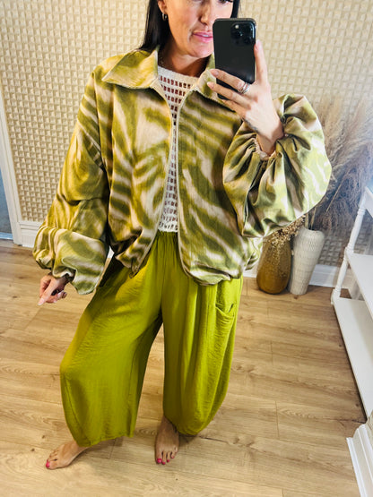 Olive Zebra Jacket