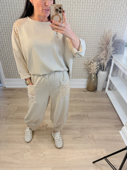 Sequin Trim Tracky