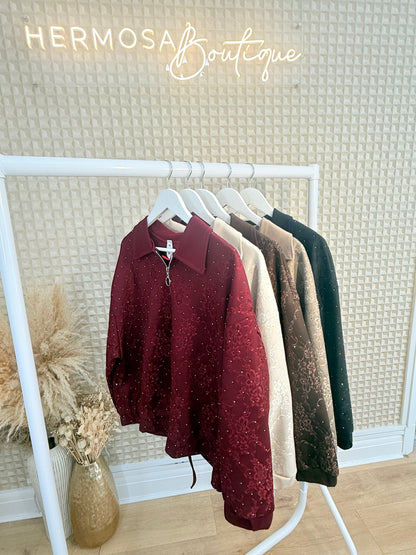 Paris Sparkle Bomber Jacket