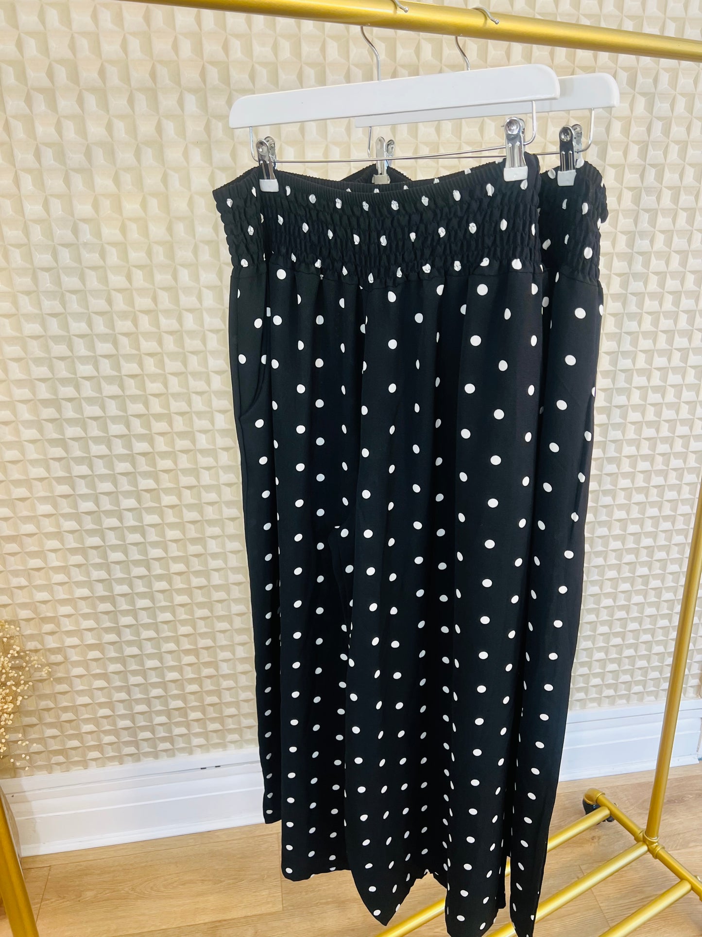Curve Black Polka Palazzo