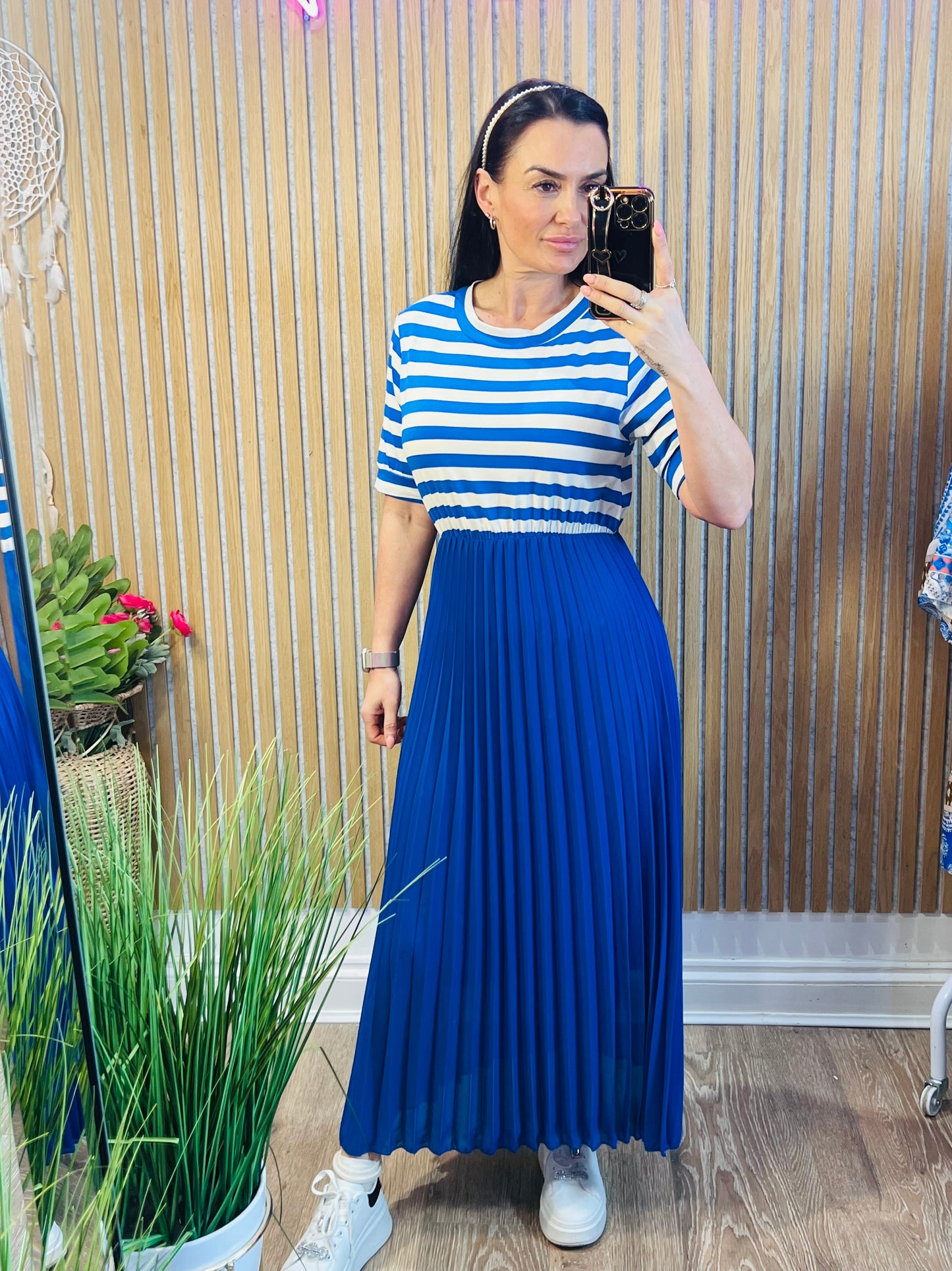 Nautical Pleat Dress