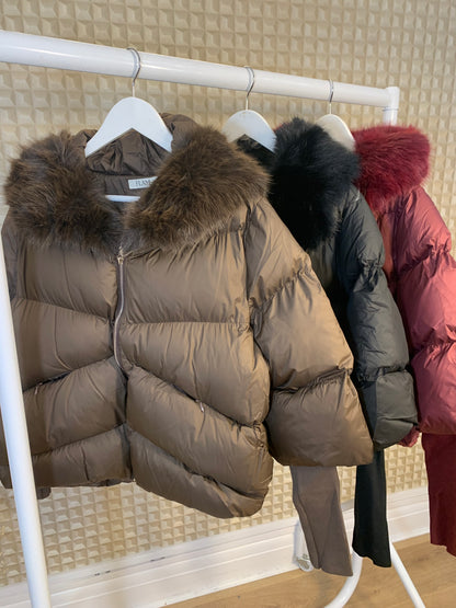 FLAM PADDED COAT Brown