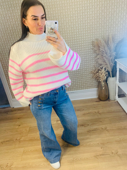 Pink Stripe Jumper