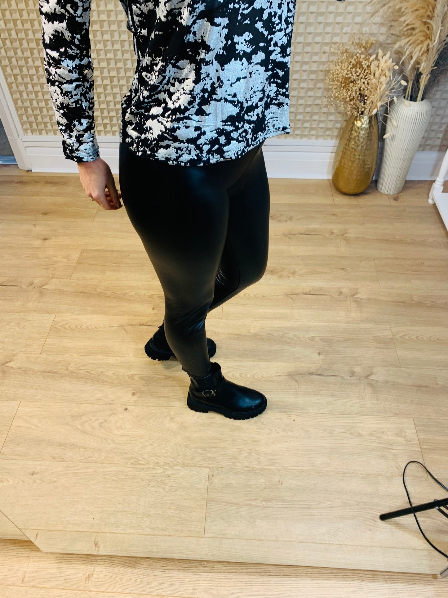 Black PU Leggings