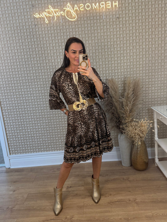 Leopard & Mosaic Dress