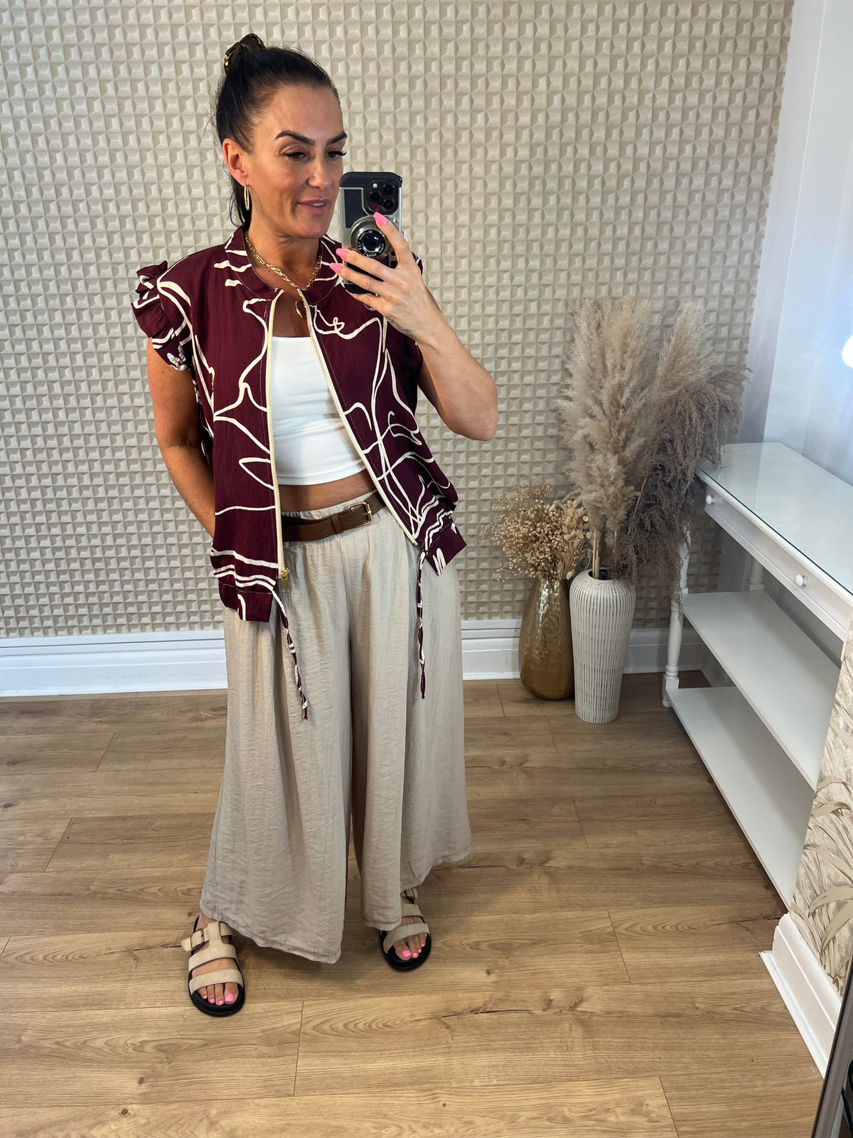 Poetry Belted Cropped Pants