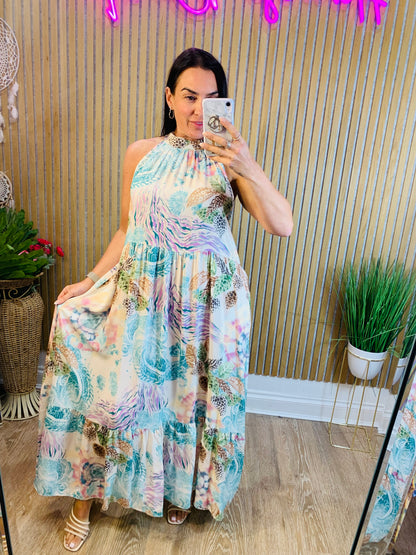 Goose Island Print Maxi Dress