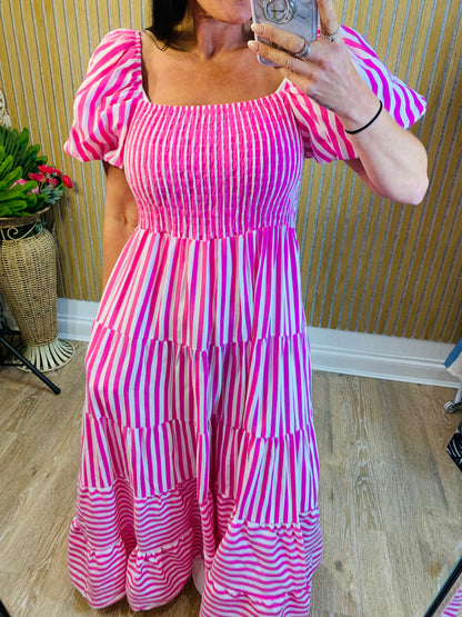 Candy Stripe Maxi Dress