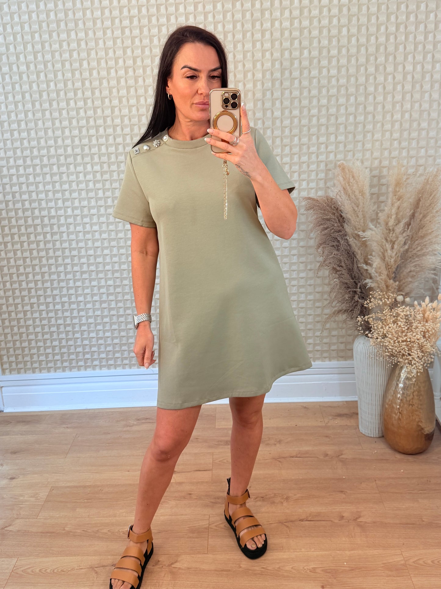 T-shirt Dress Khaki