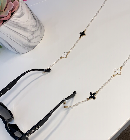 Gold clover sunglasses charm