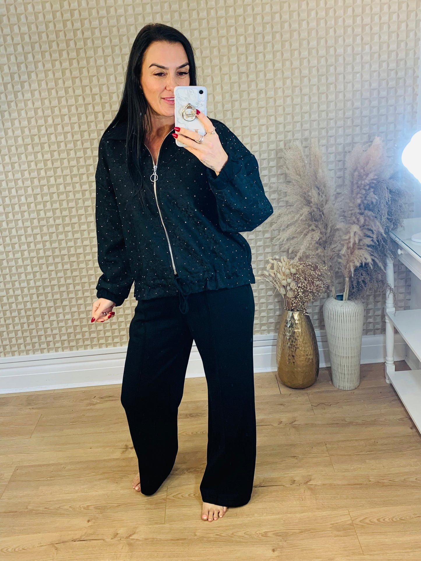 Paris Sparkle Bomber Jacket
