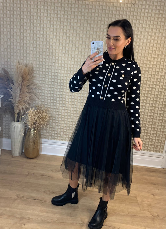Stella Morgan Spotty knit fairy  Dress