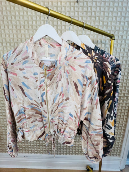 Flower Burst Silk Jacket