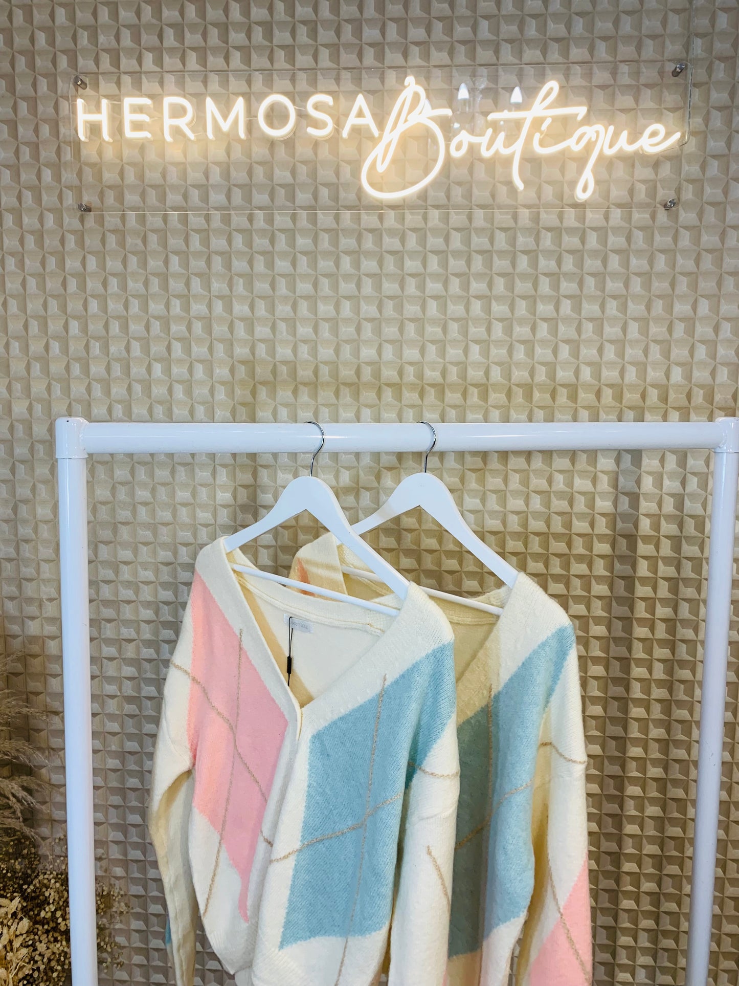 Pink/Blue Flamant Rose Cardigan