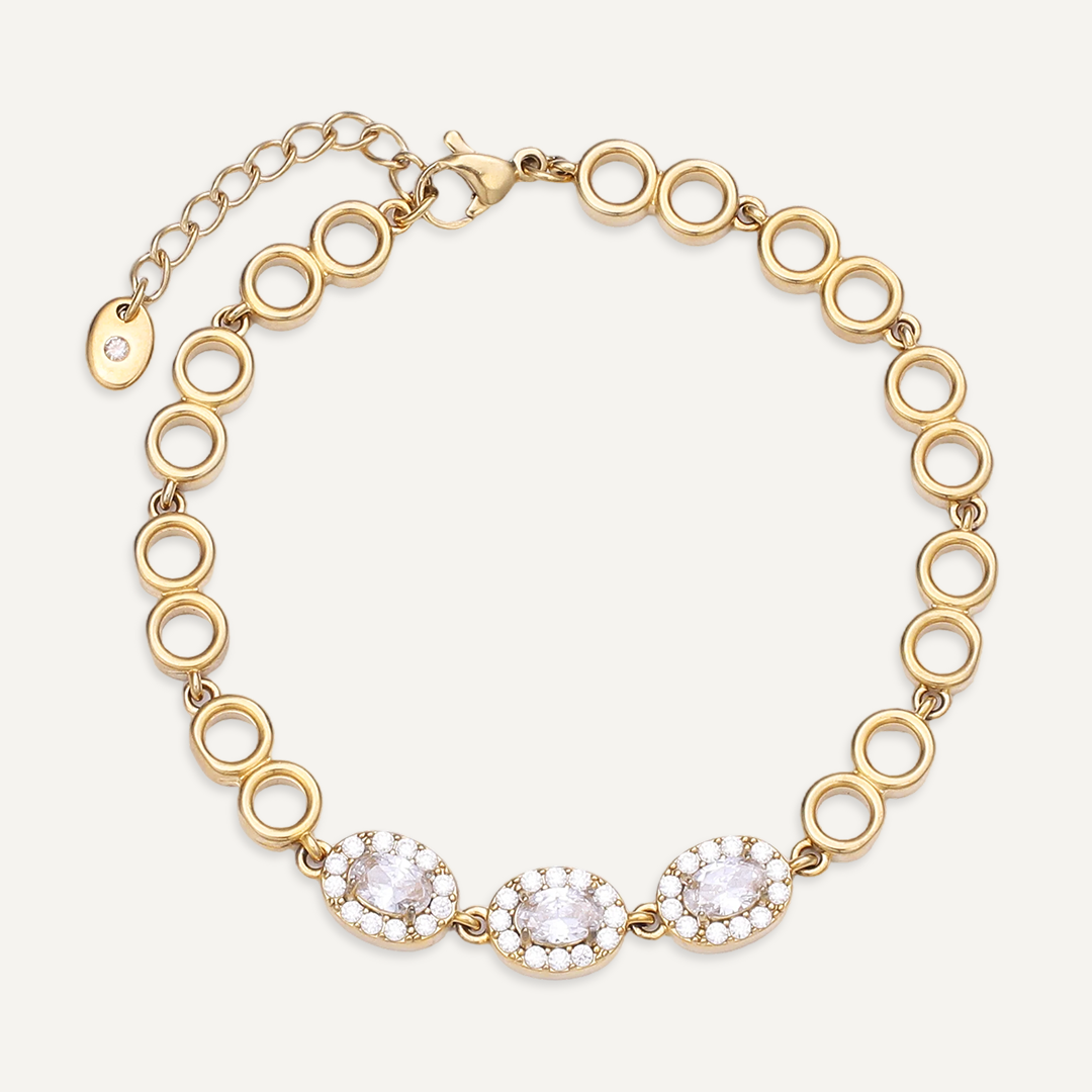 Gold Loop Sparkle Bracelet