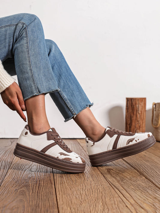 Cow Print Trainers