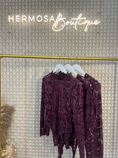Plum Lace Bodysuit