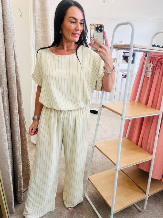 Two Piece Stripe Suit