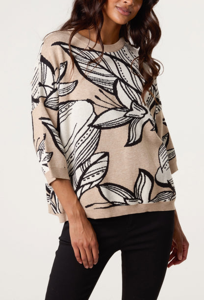 Leaf & Flower Knit Jumper