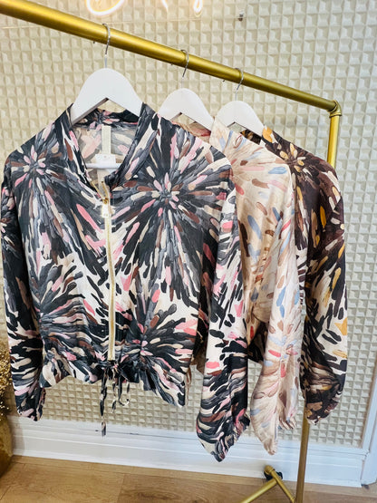 Flower Burst Silk Jacket