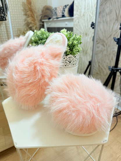 Pink Fluffy Slippers