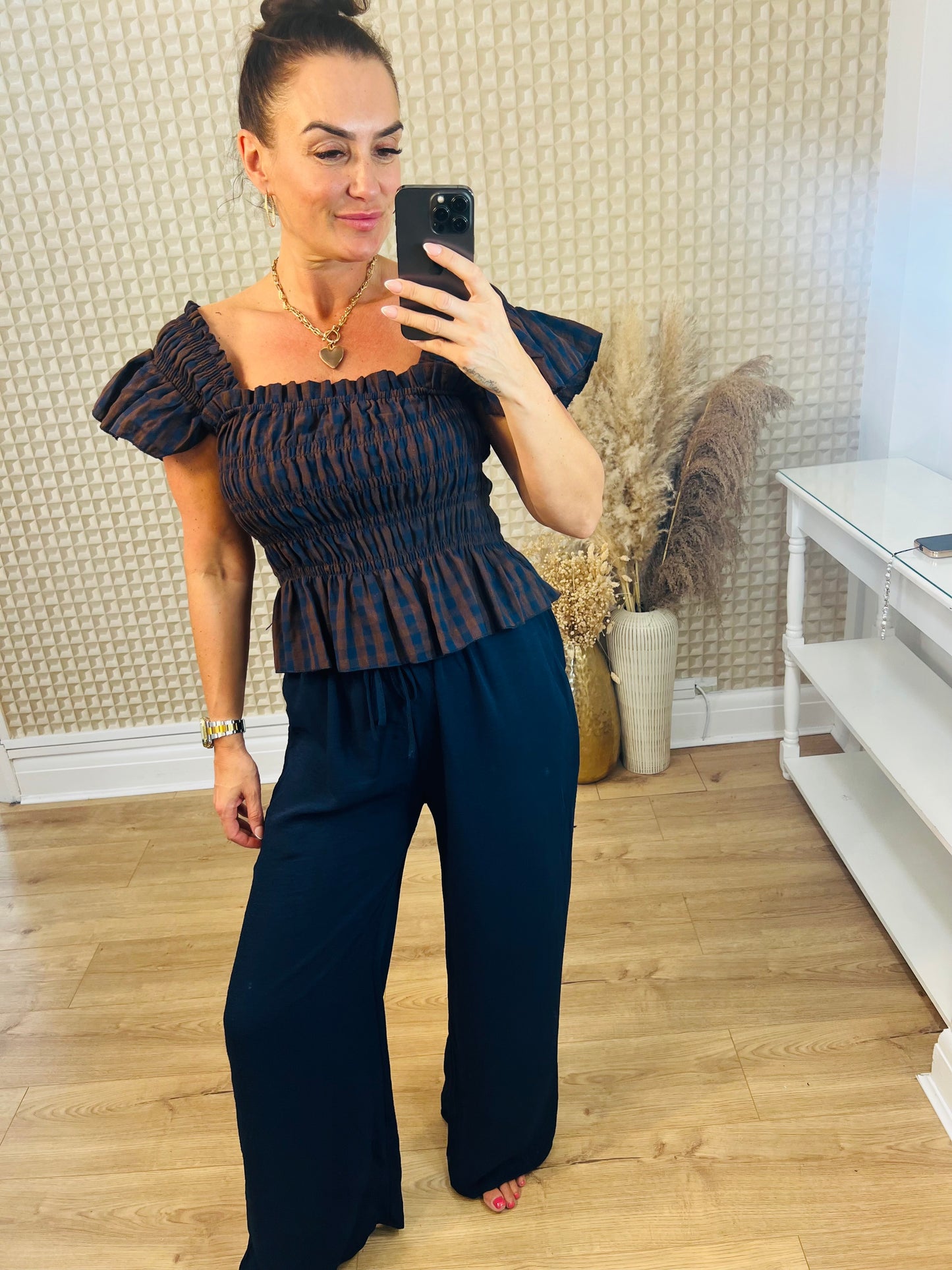 Tartan Rouges Top