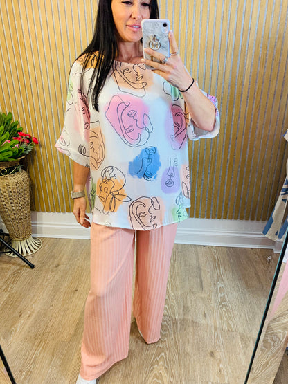 Coloured Faces Top