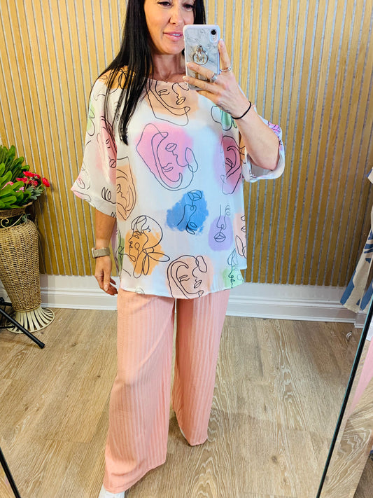 Coloured Faces Top