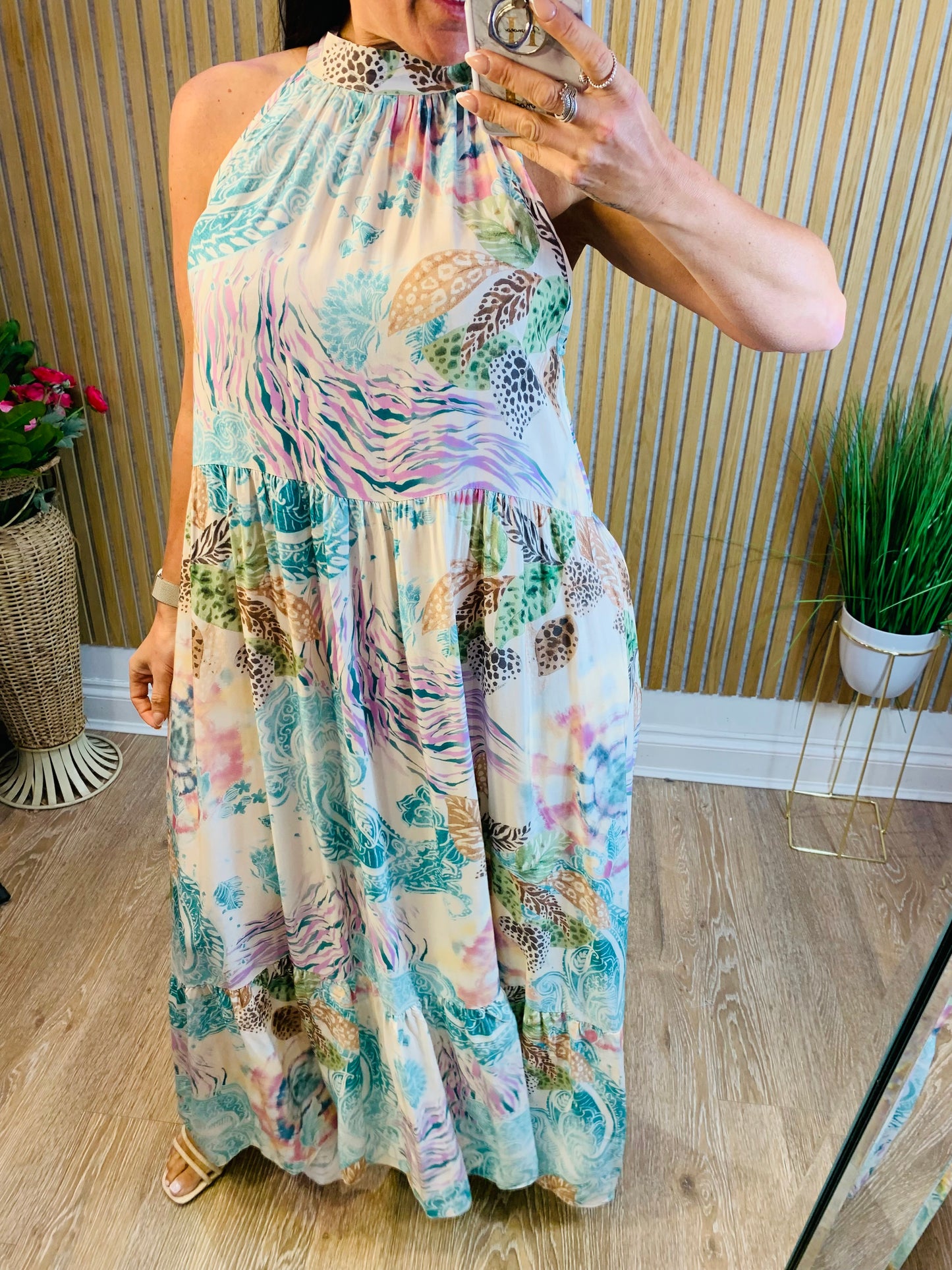 Goose Island Print Maxi Dress