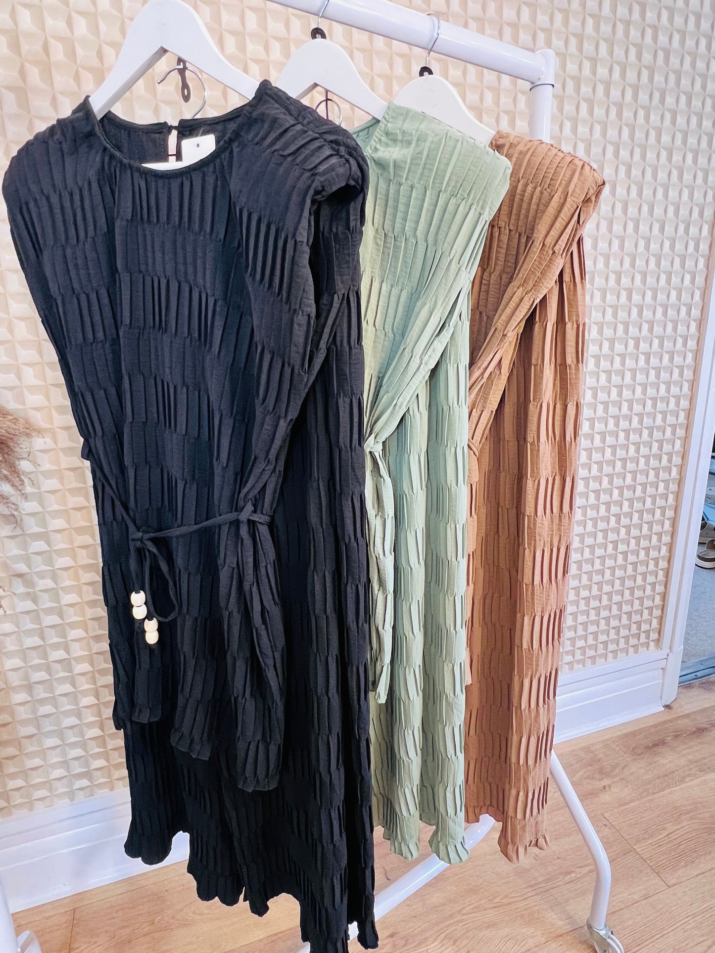 Two Piece Block Pleated