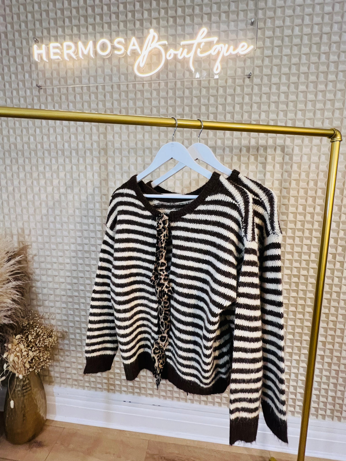 Leopard Bow Cardi