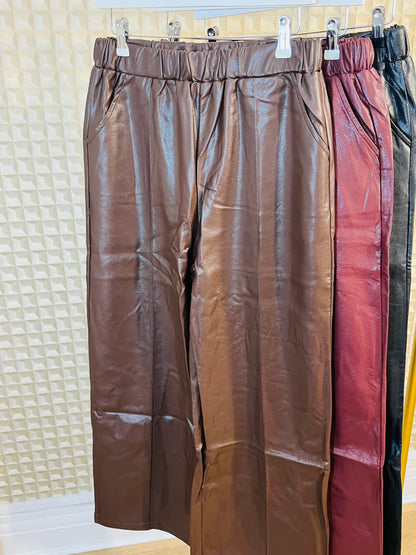 PU Smart Seamed Trousers