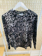 Velvet Animal Print Top