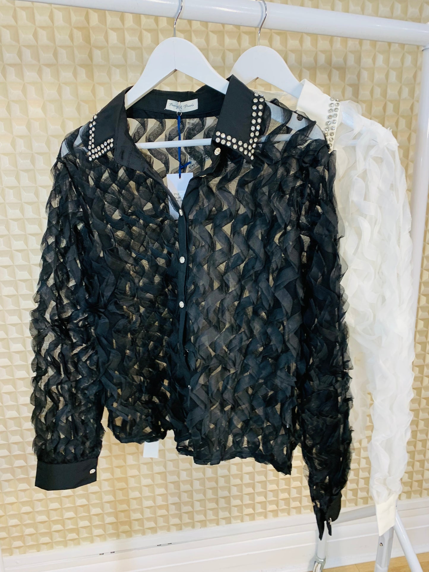 Diamanté Ruffle Blouse