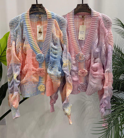 Flower Button Cardigan