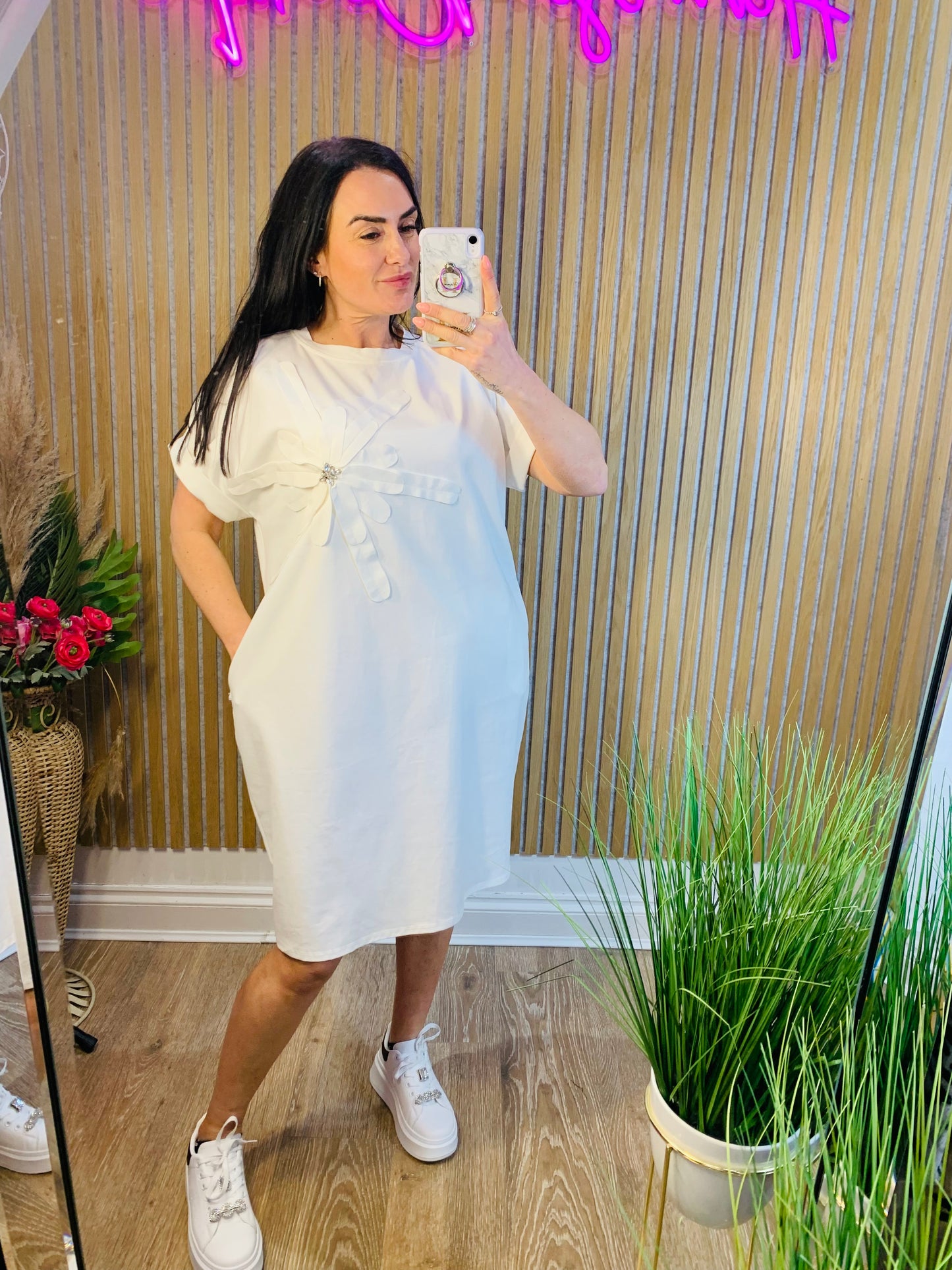Galaxy Flower Tee Dress