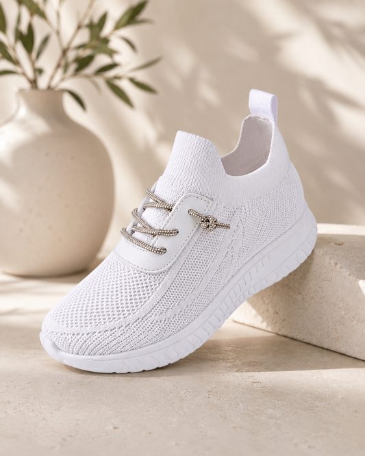 Carmen Sock Trainer White