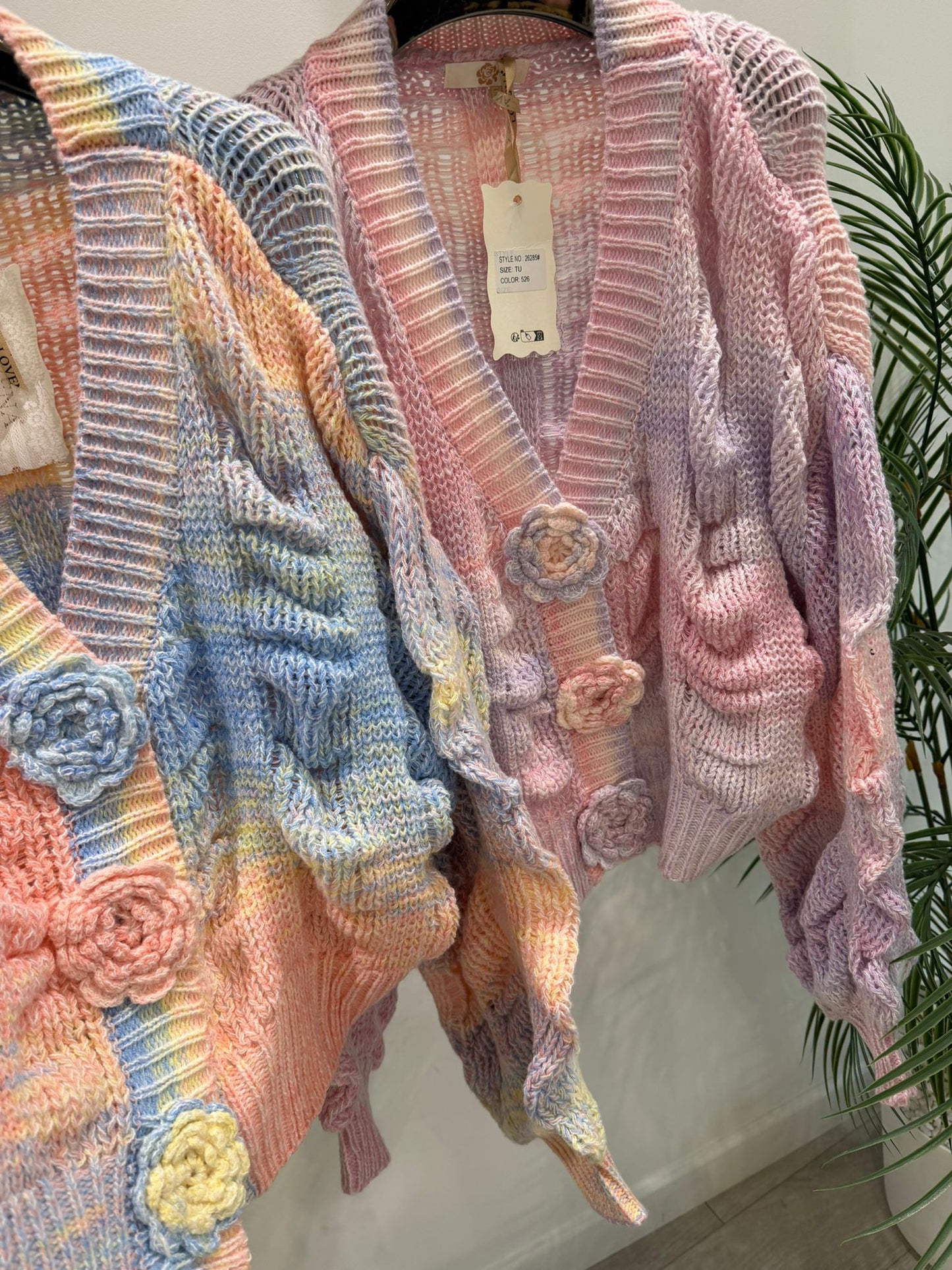 Flower Button Cardigan