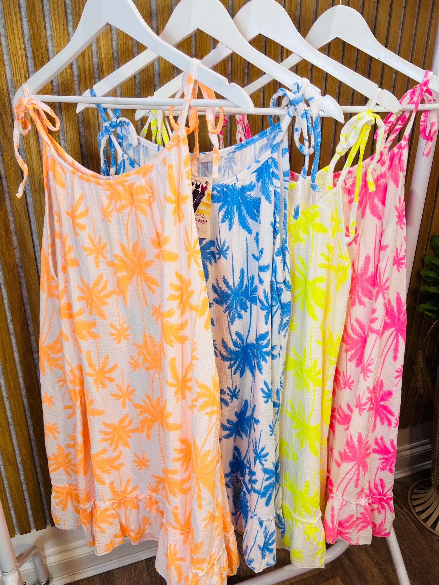Neon Palm Dress