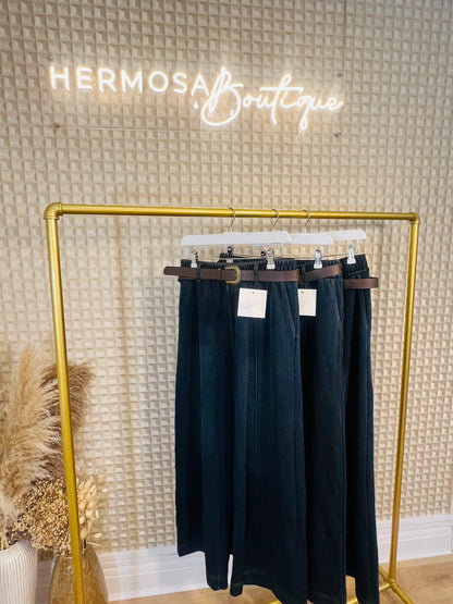 Belted Denim Look Trouser