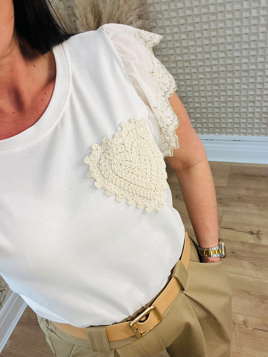 Crochet Heart Tee