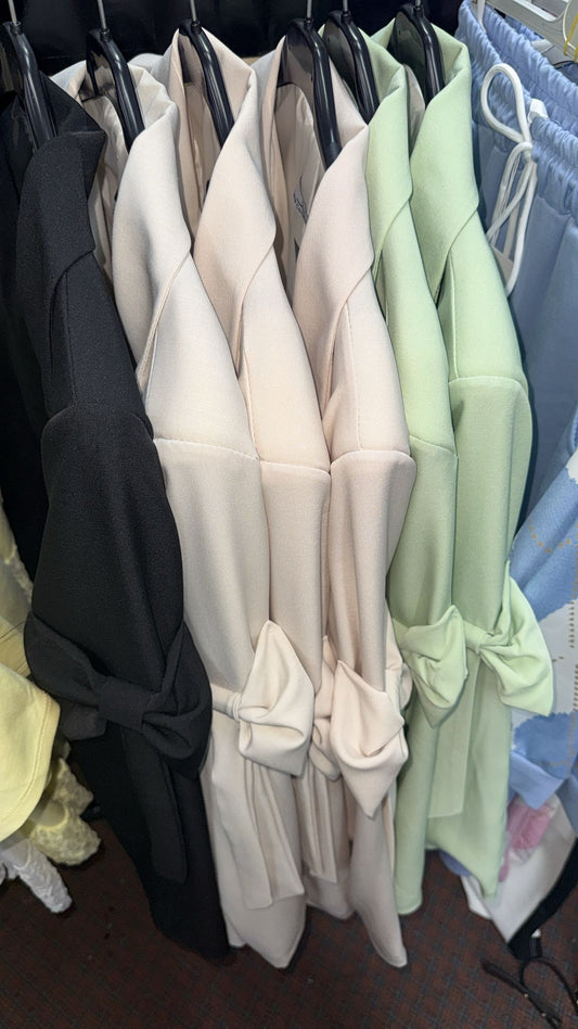 Bow Sleeve Blazer