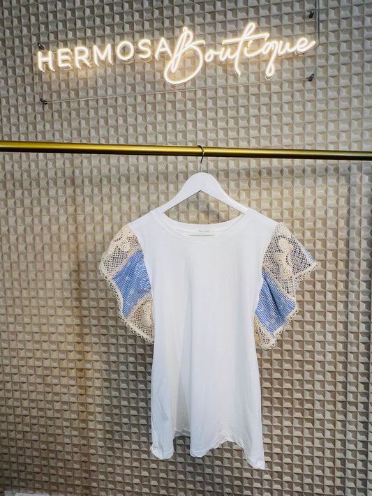 Crochet Stripe Tee