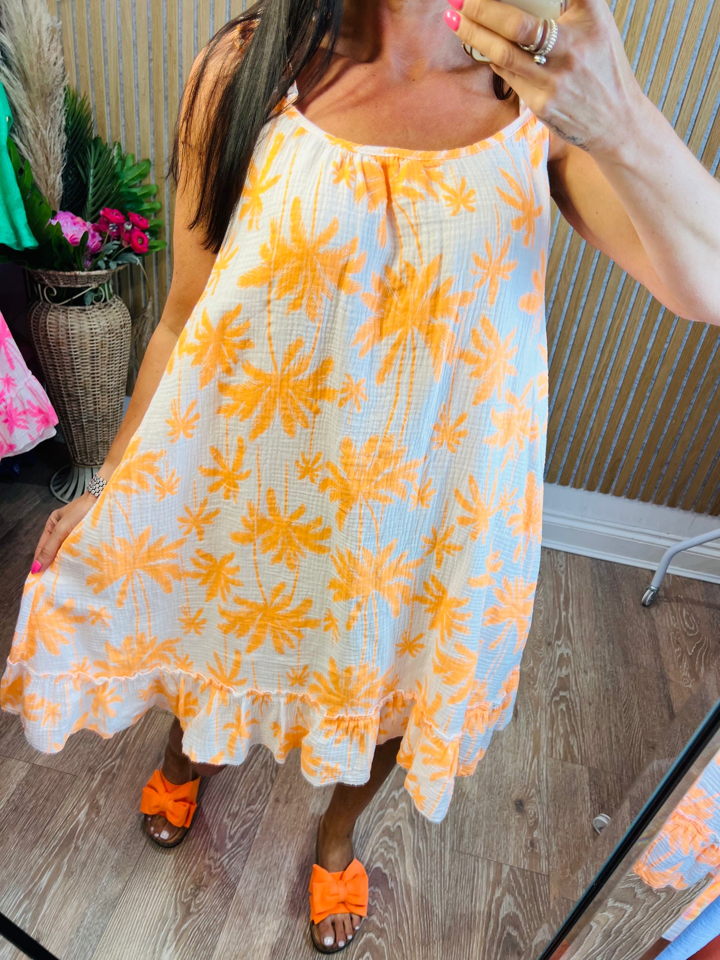 Neon Palm Dress
