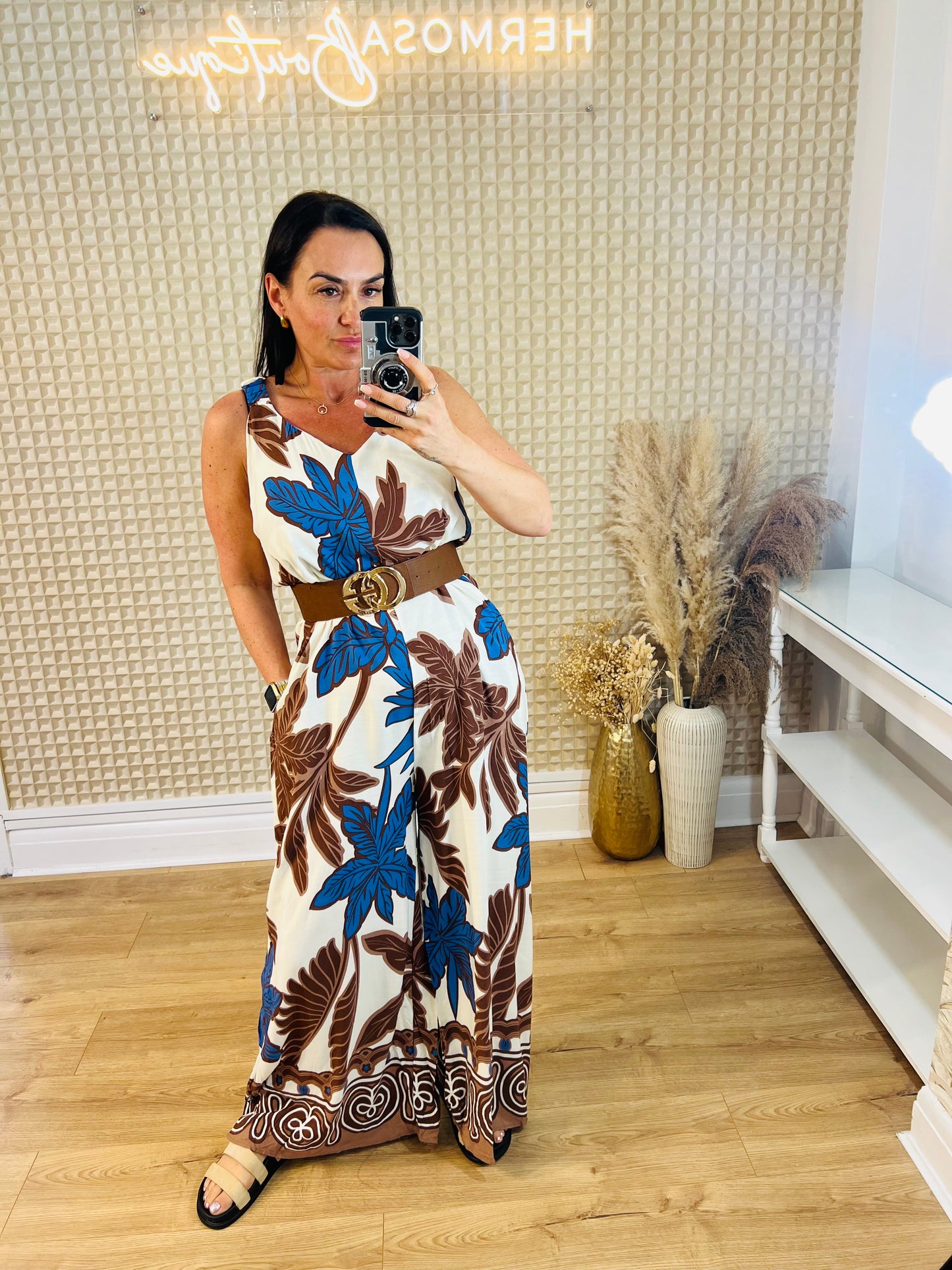 Large Leaf Jumpsuit