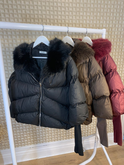 FLAM PADDED COAT Brown