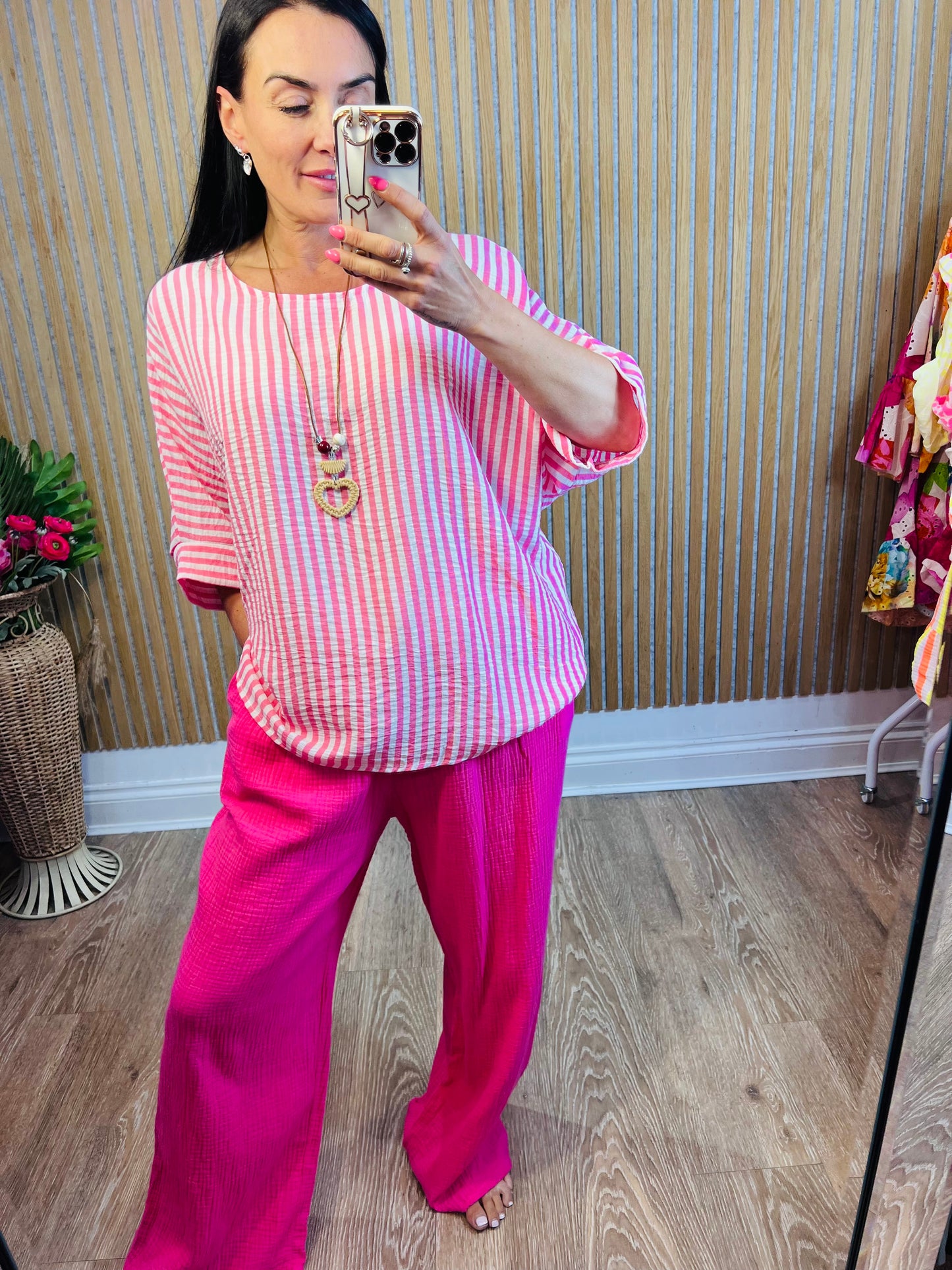 Stripe Necklace Top