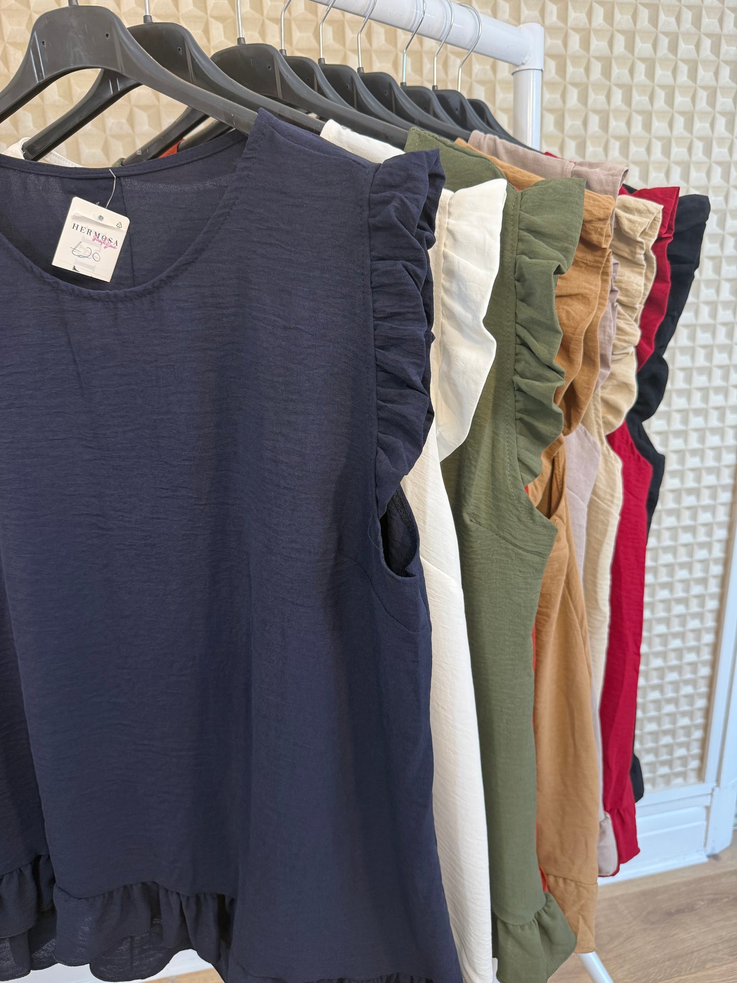 Curve Button Back Top